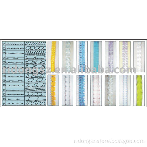 Double needle pleated machine sample stitch